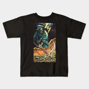 Angel of Death and scythe Kids T-Shirt